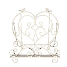 Load image into Gallery viewer, Heart-Shape Recipe/Book Stand w/Birds 32.5x25x35cm
