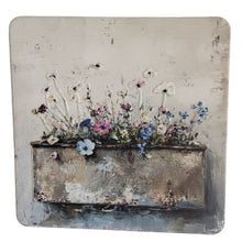 Load image into Gallery viewer, Flower Scene Pressed Metal Textured Wall Art 45x0.5x45cm
