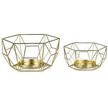 Load image into Gallery viewer, Set/2 Nested Luxe Geometric Candleholder 22x11/16x8cm(1/12)
