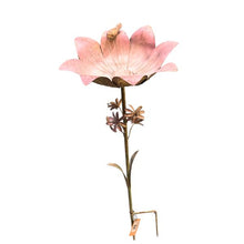 Load image into Gallery viewer, Pink Petal Bird Bath Stake 29.5x29.5x81HCM
