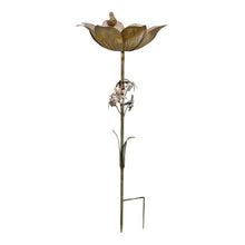 Load image into Gallery viewer, Pink Petal Bird Bath Stake 29.5x29.5x81HCM
