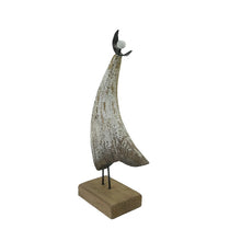 Load image into Gallery viewer, Set/2 Asst Size Handcrafted Contemporary Wooden Angels 11.5x5x24/10.5x5x20cm
