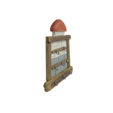 Load image into Gallery viewer, HandcraftedWall Hanging Lighthouse w/5 Hooks 30x5x38cm
