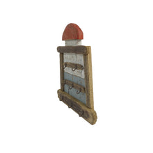 Load image into Gallery viewer, HandcraftedWall Hanging Lighthouse w/5 Hooks 30x5x38cm
