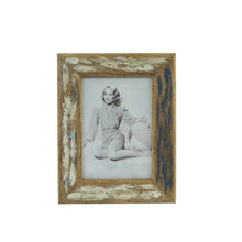 Load image into Gallery viewer, Blue+ Whitewash Handcrafted 5x7&quot; Photframe 19.5x1.5x24.5cm
