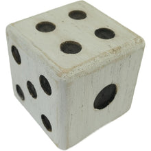 Load image into Gallery viewer, Whitewash Square Dice 10x10x10cm
