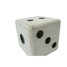 Load image into Gallery viewer, Whitewash Square Dice 10x10x10cm
