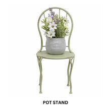Load image into Gallery viewer, Distressed Green Mini Chair Display / Pot Stand 22x22x39.5cm
