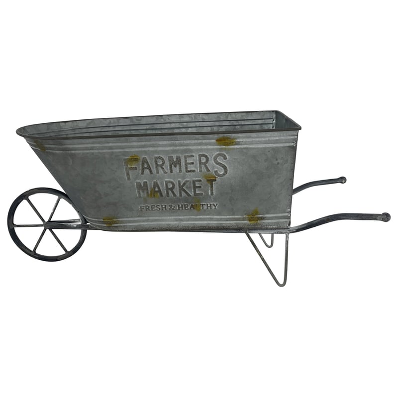 Farmers Market Decorative Wheelbarrow / Planter 49x17x21cm