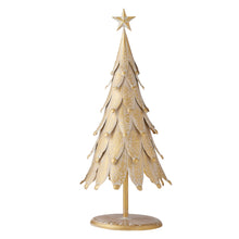 Load image into Gallery viewer, Large Gold Pressed Metal Christmas Tree w/Star L36*H92cm
