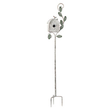 Load image into Gallery viewer, Paloma White Washed Birdhouse Stake 21x9x123
