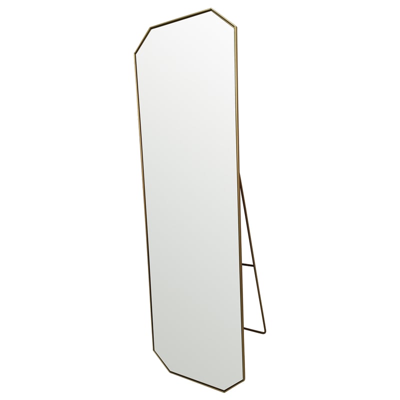 Contemporary Gold Cheval Floor Mirror w/ Stand 50x4x165cm