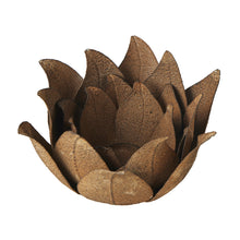 Load image into Gallery viewer, Lge Rust Metal Lotus Flower C/Holder28*28*15
