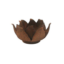 Load image into Gallery viewer, Sml Rust Metal Lotus Flower C/Holder28*28*15
