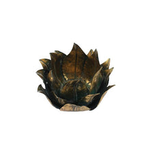 Load image into Gallery viewer, Distressed Gold Flower Candle Holder16*16*11
