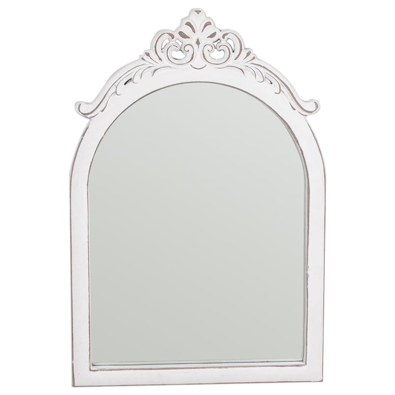74cm French Provincial Scroll Arch Wall Mirror 50x3x74cm