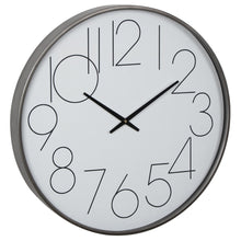Load image into Gallery viewer, 60cm Contemporary Monochrome Wall Clock w/ Glass Front 60x6cm
