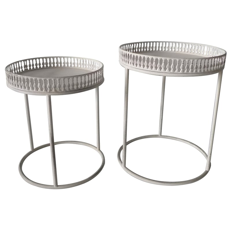 Set/ 2 Nested Martinique Side Tables 39x47/35x42cm