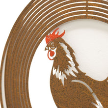 Load image into Gallery viewer, Rust Hanging Chook Spinner w/Chain + Hook 30x30x56cm
