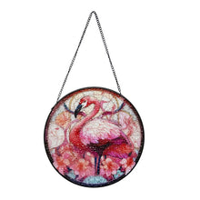 Load image into Gallery viewer, Flamingo Stained Glass Sun Catcher 20x0.2x20-35cm
