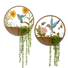 Load image into Gallery viewer, Set/2 Asst Humming Bird Wall Planters 39x10x39cm
