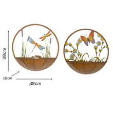 Load image into Gallery viewer, Set/2 Asst Dragonfly + Butterfly Wall Planters 39x10x39cm
