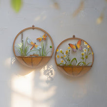 Load image into Gallery viewer, Set/2 Asst Dragonfly + Butterfly Wall Planters 39x10x39cm
