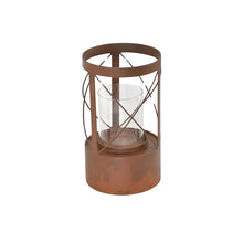 Load image into Gallery viewer, Rust Round Pillar Candle Holder 15x26cm

