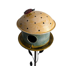 Load image into Gallery viewer, Birdhouse w/Leaf on Leafy Garden Stake 21.5x21.5x109cm
