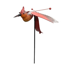 Load image into Gallery viewer, WIND BIRD RED WOODPACKER ON STAKE 18x19x49
