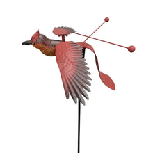 Load image into Gallery viewer, WIND BIRD RED WOODPACKER ON STAKE 18x19x49
