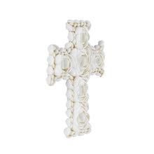 Load image into Gallery viewer, Mixed White-Shells Cross Wallhanging 15x20cm

