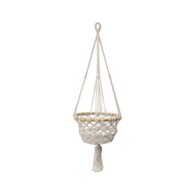 Load image into Gallery viewer, Handcrafted Macrame w/Timber Potplant Hanger 28x90cm
