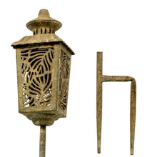 Load image into Gallery viewer, Vintage Style Garden Lantern Candle-Holder Stake 10.5x10.5x120cm
