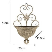 Load image into Gallery viewer, Classic Hanging Wall Planter w/Fleur-de-lis 25x11.5x41cm
