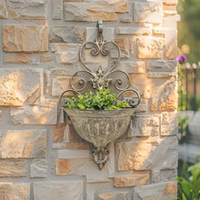 Load image into Gallery viewer, Classic Hanging Wall Planter w/Fleur-de-lis 25x11.5x41cm
