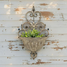 Load image into Gallery viewer, Classic Hanging Wall Planter w/Fleur-de-lis 25x11.5x41cm
