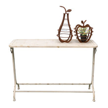 Load image into Gallery viewer, Distressed Finish French Provincial metal Console Table 110x35x78cm
