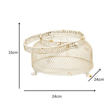 Load image into Gallery viewer, French Provincial Footed Candleholder/bowl w/Fleur-de-Lis 24X24X15cm
