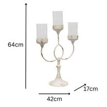 Load image into Gallery viewer, French Provincial 3-Pillar Candelabra Centerpiece 42x17x64cm
