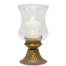 Load image into Gallery viewer, Lustre Footed Pressed - Metal Candleholder 13.5x13.5x25cm
