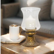 Load image into Gallery viewer, Lustre Footed Pressed - Metal Candleholder 13.5x13.5x25cm
