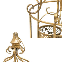 Load image into Gallery viewer, Lustre &#39;Cage&#39; w/3 Pillar Candleholders 23x20x45cm
