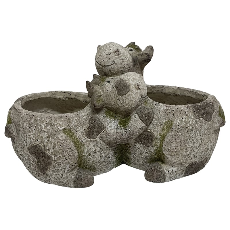 Cuddling Cows Planter w/ Hole & Plug 42x22.5x23.5cm