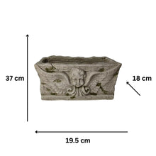 Load image into Gallery viewer, Aged Rectangular Planter w/Angel 37x19.5x18cm

