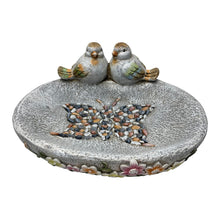 Load image into Gallery viewer, Birdbath w/Colour Birds/Flowers/Pebble Butterfly 40x30x20cm
