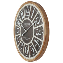 Load image into Gallery viewer, 68cm Distressed Grid Wall Clock 68x3.8cm
