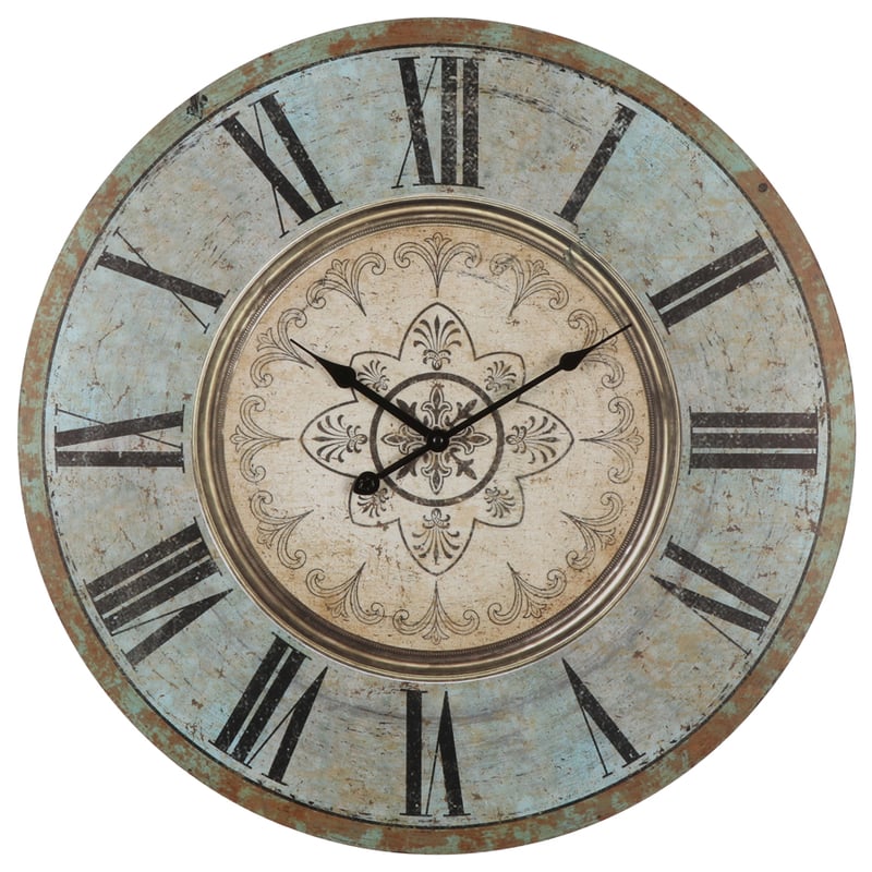 60cm French Provincial Fleur Wall Clock 60x4.5cm