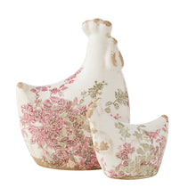 Load image into Gallery viewer, Set/2 Ass Size Cherry Blossom Chooks 14x10x18cm/11.5x6x9.5cm
