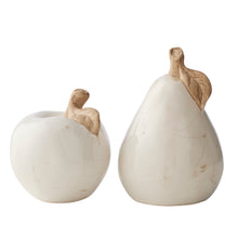 Load image into Gallery viewer, Set/2 Asst Ceramic Apple &amp; Pear 11.5x11.5x16.5/11x11x11.5cm
